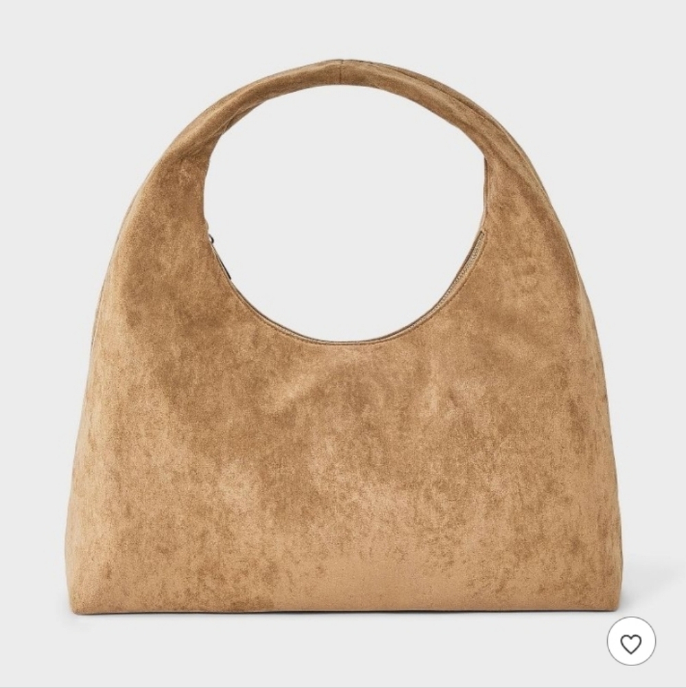 NWT a new day Faux Suede Soft Shoulder Bag - Tan - Picture 2 of 4